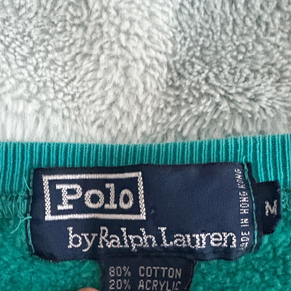 Vintage Polo by Ralph Lauren Turquoise Sweatshirt - Picture 3 of 5
